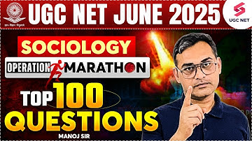 UGC NET Sociology Marathon 2025 | Complete UGC NET Sociology Questions By Manoj Sir