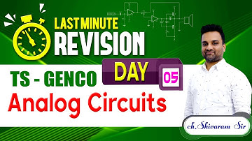 TS GENCO II Last Minute Revision II Analog Circuits || Day - 05 || SAIMEDHA KOTI - HYD