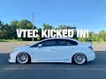 Bagged civic  back road pov drive