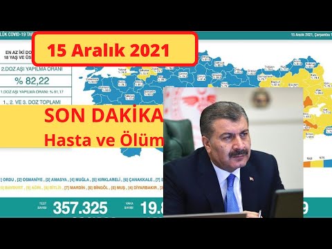 15 Aralık | Korona virüs vaka sayıları tablosu | Bugünkü vaka sayısı