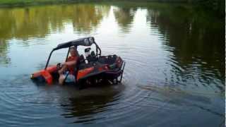 Water Testing My Triangle Atv Snorkel Kit For My Rzr 900 Xp