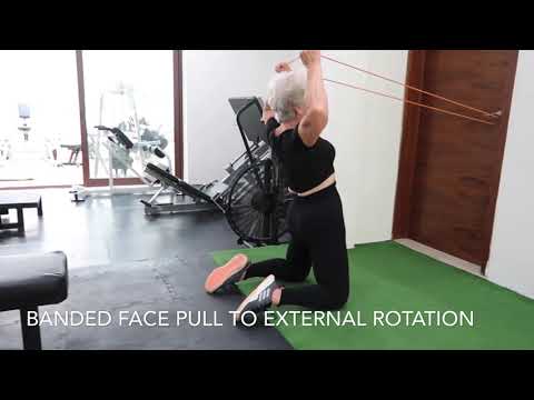 Banded Face Pull to External Rotation