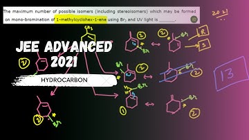 JEE ADVANCED 2021 SOLUTION - The maximum number of possible isomers (including stereoisomers) which