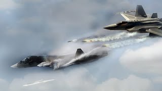 Terrifying Moment! Russian SU-57 pilot ambushed by US F-16 fighter jet, right in the skies of Ukrain