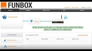 Filtrage Adresse Mac Avec Funbox Zte - F660 - Orange