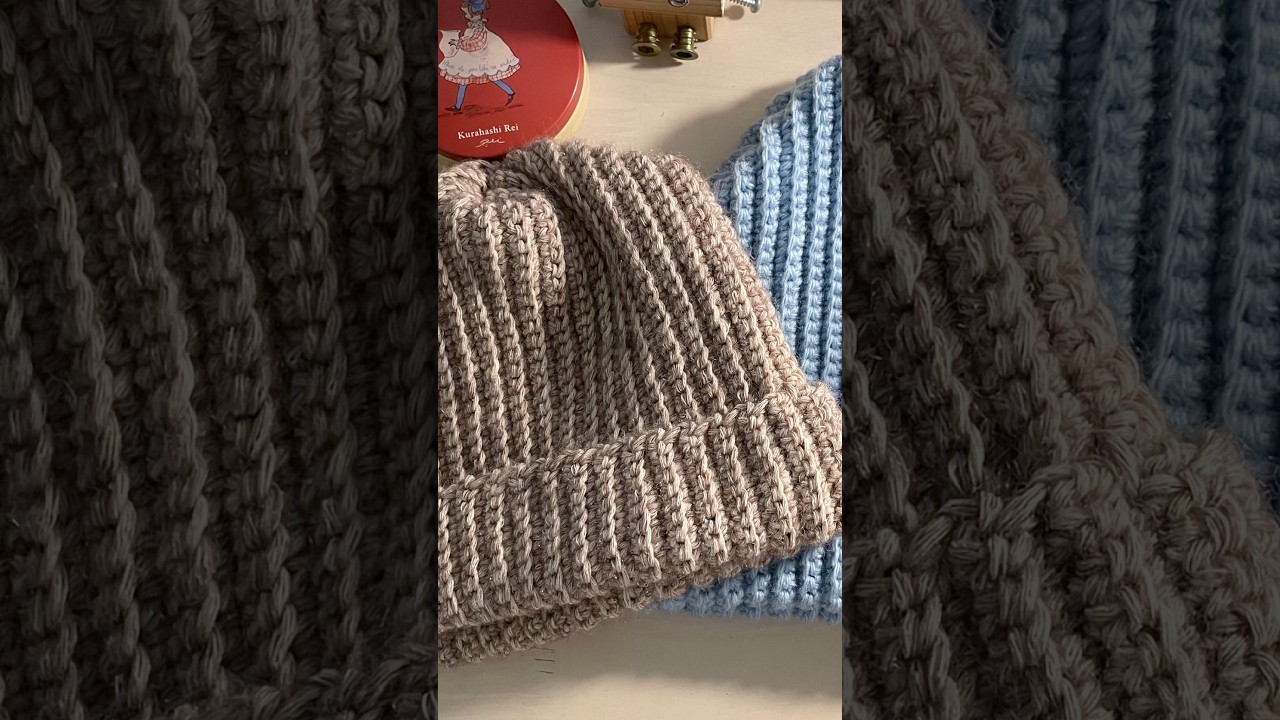 ハンドメイド記録✏︎簡単ニット帽を作りました☺︎ - YouTube