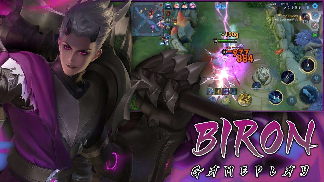 GAMEPLAY BIRON BIG CRITICAL AND COOLDOWN | Honor Of Kings