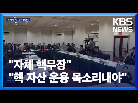 여야 북핵대응 신경전…“자체 핵무장” “핵 자산 운용” / KBS  2024.10.12.