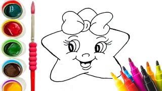 Star drawing for kids/Star drawing coloring/kids drawing entatemint