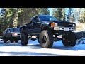 Crawler Walkaround and Snow Wheeling Adventure! Built Toyota Pickup and IFS 4Runner