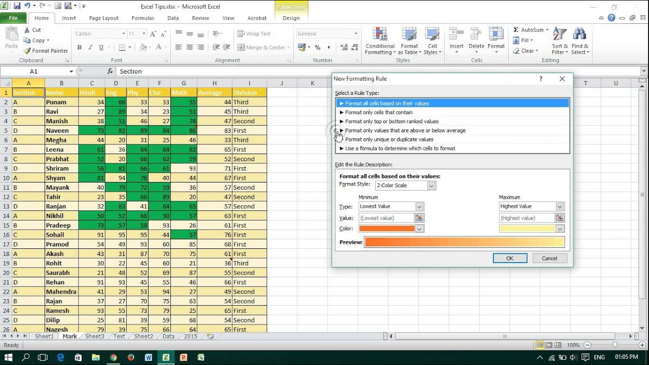 excel keyboard shortcut chage text color