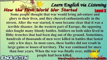 Learn English via Listening Level 3 Unit 53 How the First World War Started