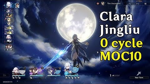 Clara (e2) Jingliu (e0/si1) 0-cycle clear Memory of Chaos 10 (first half / no Bronya) | HSR