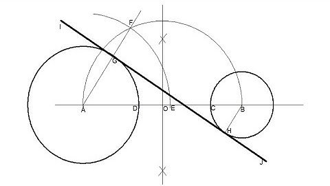 Draw Common Internal And External Tangents To Two Circles || Engineering Drawing