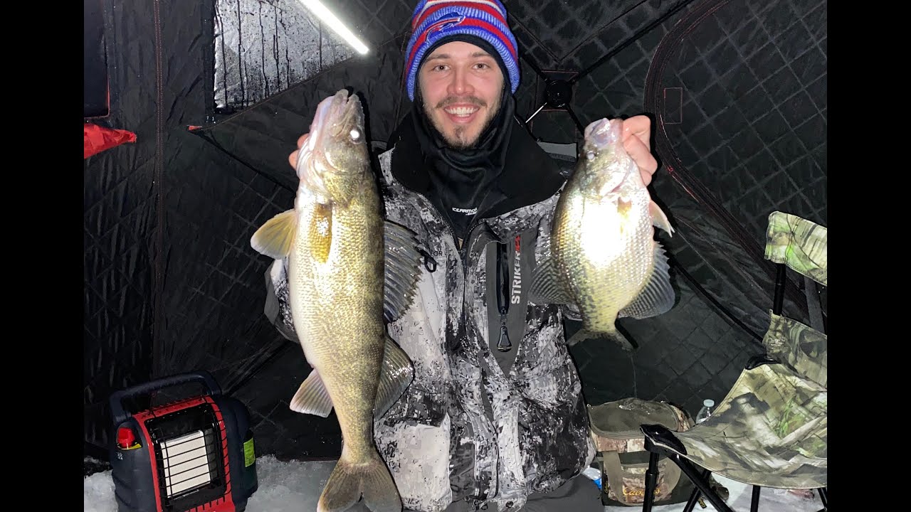 Ice Fishing Crappie and Walleye! (Pymatuning Lake) 