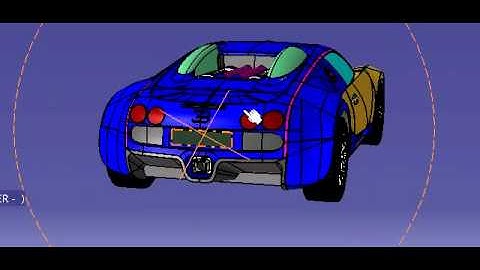 BUGATTI VEYRON surface in catia V5 and rendring in Keyshot