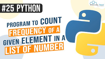 Program to Count Frequency of a Given Element in a List of Numbers | Count Frequency in Python #25