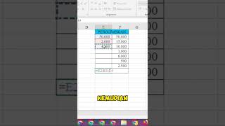 Cara Menghitung Pengurangan di Excel #excel #belajarmicrosoftword #exceltips