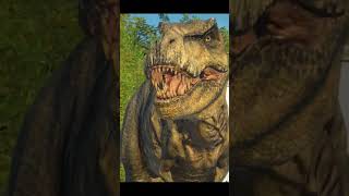 T.Rex 2022 vs Giganotosaurus - Jurassic World Evolution 2.