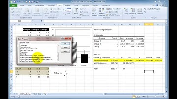 Performing a One-way ANOVA in Excel with post-hoc t-tests