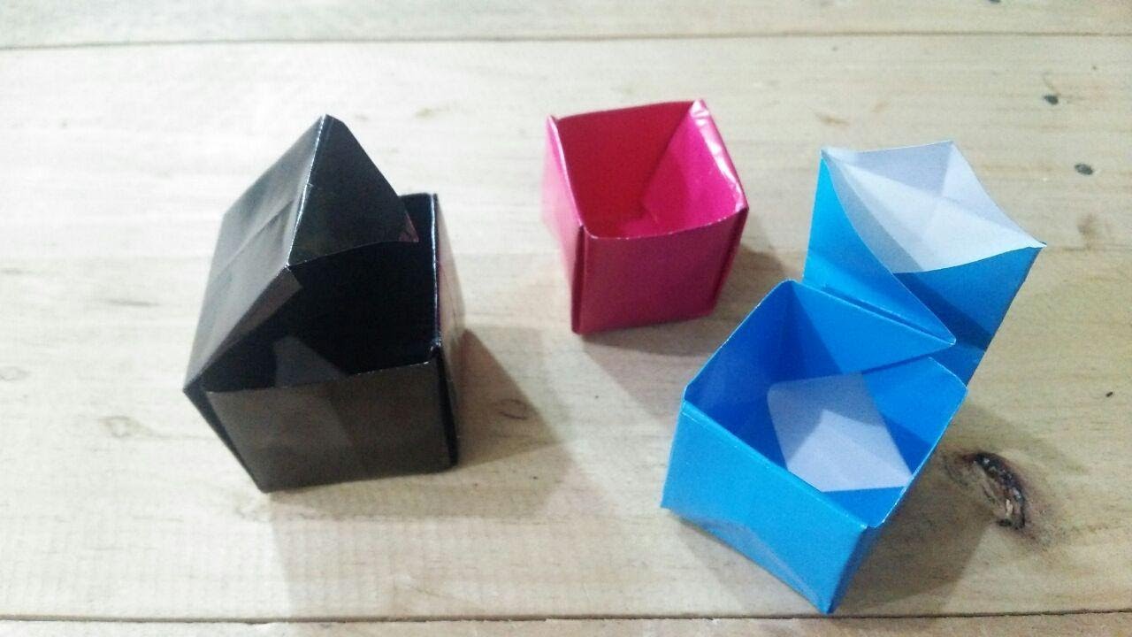 Easy Origami  Box Cara Membuat Origami Kotak  YouTube