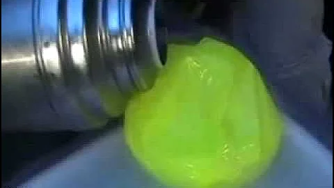 Liquid nitrogen and a balloon