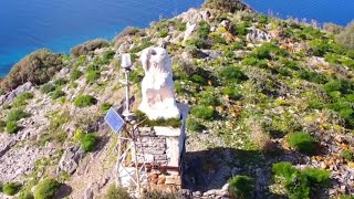 Το νησί Ράφτης - Μαρμάρινο άγαλμα - The island of Raftis the marble agal- Πόρτο Ράφτη Αττικής