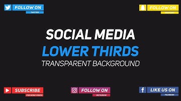 Social Media Lower Third Animation Pack (NO SOFTWARE REQUIRED - Motion Graphics)