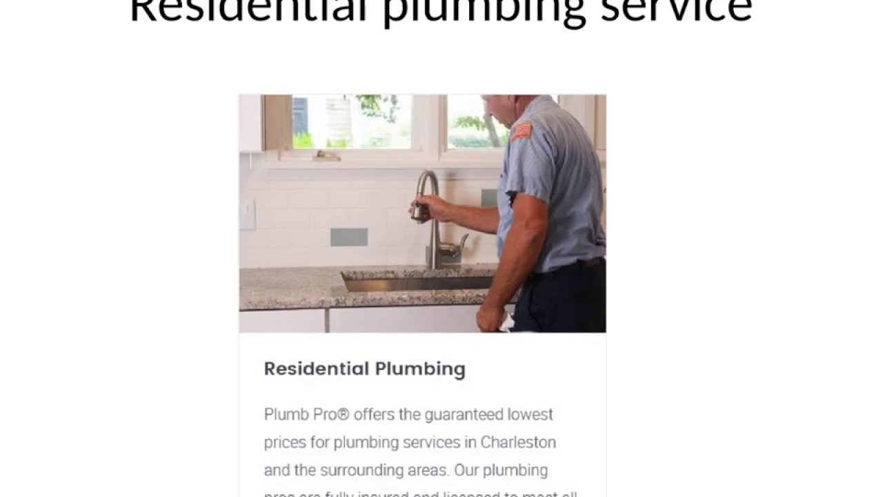 plumber near me Charleston SC - plumbing company ...