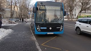 Первый день работы электробуса на маршруте 736