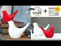 I try to making this Bird from waste material | Ceramic like showpiece making