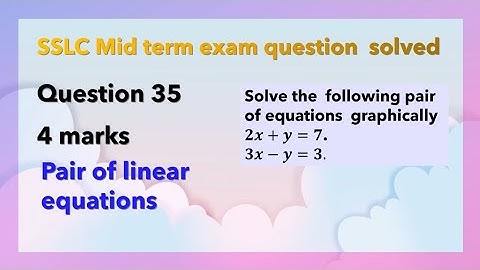 solve graphically. 2x+y=7 3x-y=3#cbseclass10maths