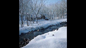 Snowy Water-Simulation  | Octane Render, X-Particles.