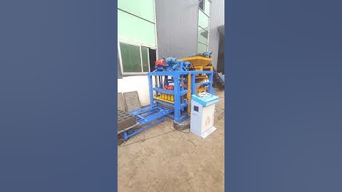 QT4-25 automatic block machine with conveyor below hopper for 6 in hollow #blocks #business #profit