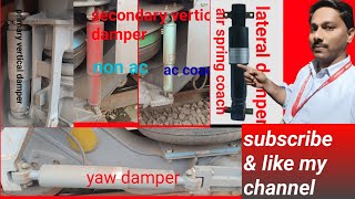 LHB coach four types damper all dimensions and functions