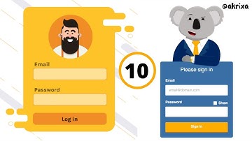 Top 10 Login Form Using HTML CSS | Animated Login Form Designs 2020