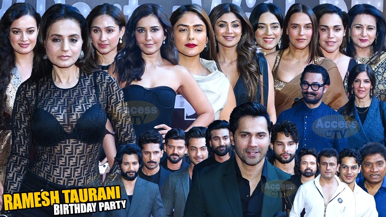 UNCUT | Ramesh Taurani GRAND 65th Birthday Party | Star-Studded Red Carpet | Aamir,Varun,Mrunal