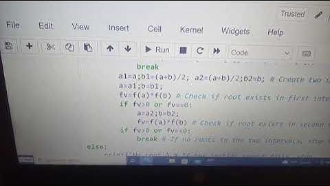Implementation of Bisection method in Python