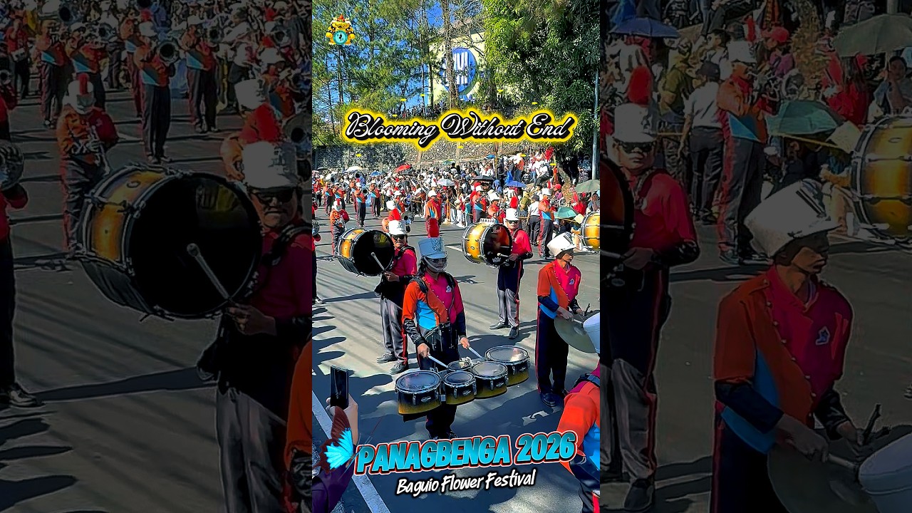 PANAGBENGA 2026 - San Juan City Drum and Bugle Corps in Baguio Flower Festival at Baguio City