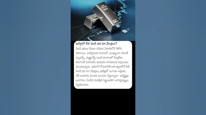 ఐదేళ్లలో కేజీ వెండి ధర 3 లక్షలు #silver  #silverprice #gold #goldjewellery #goldvssilver #jewellery