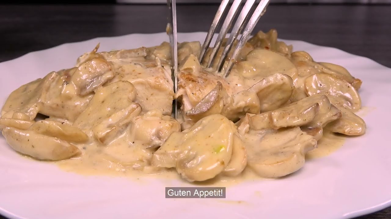 Hühnerbrust mit Pilzen in cremiger Sauce - Lecker und günstig auf dem ...
