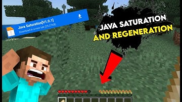 The Ultimate MCPE Java Saturation Regeneration Addon