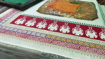 Exquisite Gold & Red Block Prints 🌟🎨 | Traditional Craft, Bold & Beautiful #blockprinting 