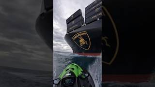 I found a Lamborghini container floating in the ocean. #shorts #famous
