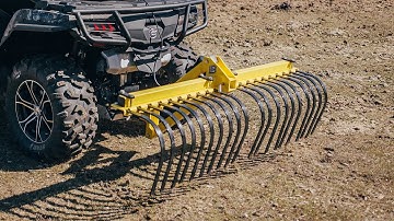 RECEIVER MOUNT LANDSCAPE RAKE (ATV / UTV attachment)