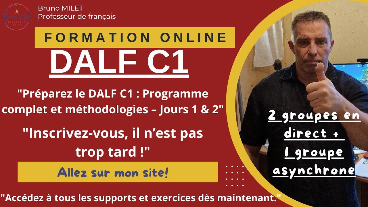 DALF C1   Il n'est pas trop tard pour vous inscrire  Tout est prêt pour votre réussite