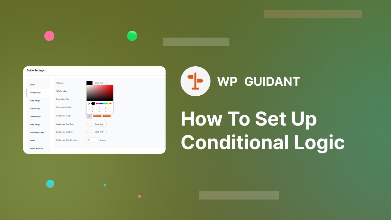 How To Set Up Conditional Logic In WP Guidant - YouTube