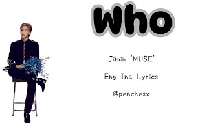 Jimin  who  Colorcodeds  Lirik Terjemahan Eng Ina S 