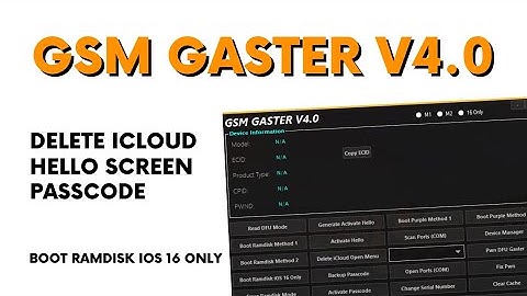 GSM Gaster V4.0 Update 2023 🔥🔥 Activate Hello Screen | Passcode| Disable Driver