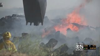 Firefighters Work To Contain Huge Mulch Fire In Solano County